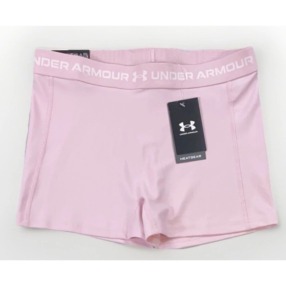 Women's Under Armour UA Mid Rise Heatgear Shorty Compression Shorts M NWT